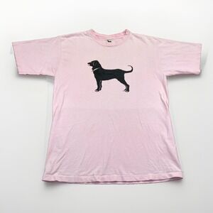 The Black Dog Shirt Mens L Martha's Vineyard Pink Classic Dog Logo Y2k Vintage